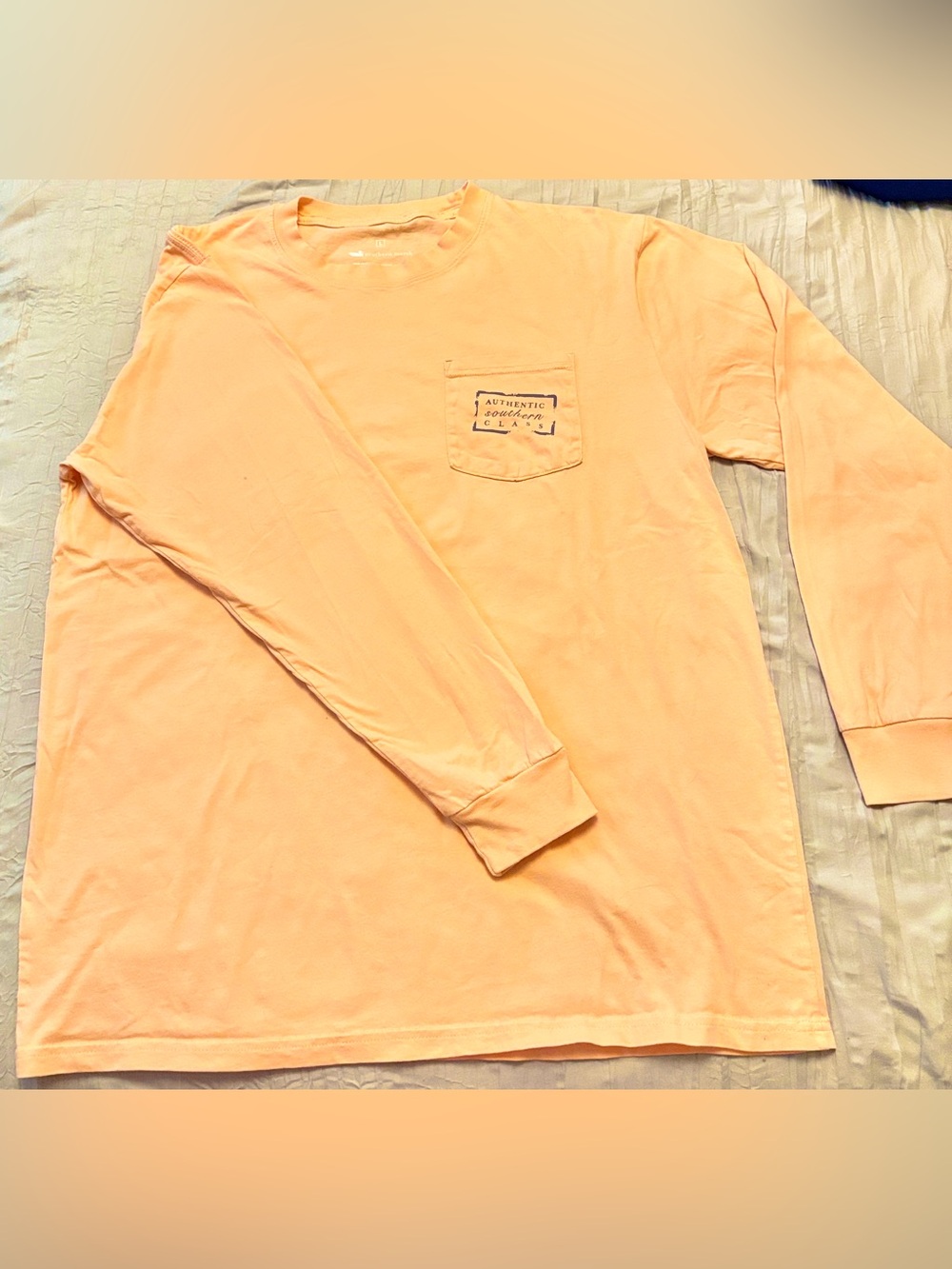 Southern Marsh Women’s Peach Long Sleeve Pocket Tee